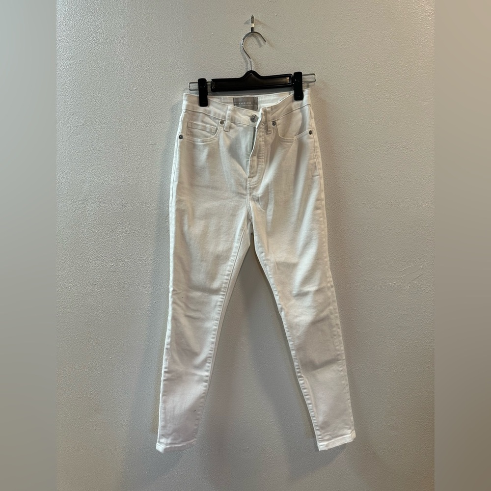 Everlane Curvy high rise White Skinny Jeans cropped